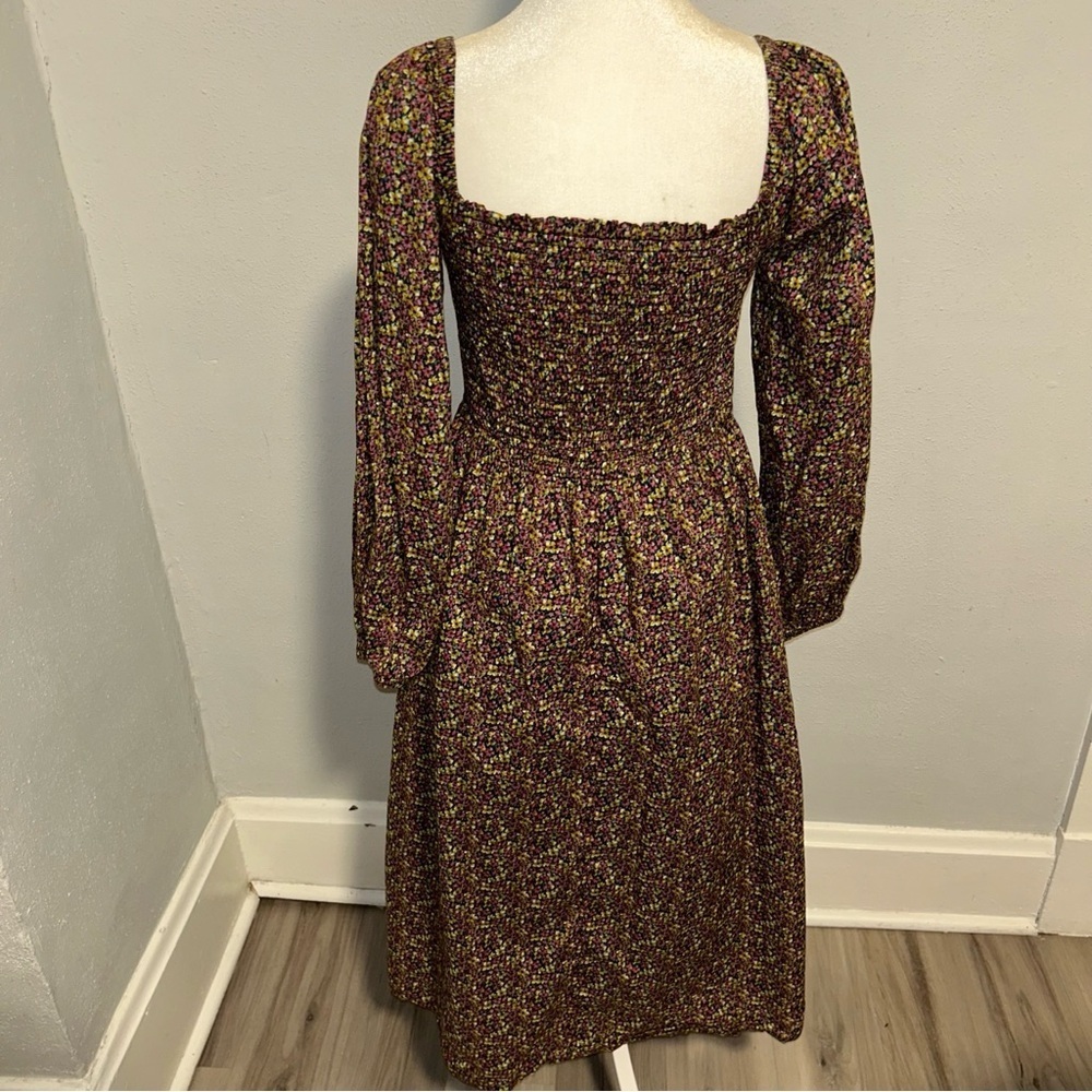 J. Crew Multicolor liberty fabric puff long Sleeve floral Dress - Picture 3 of 4